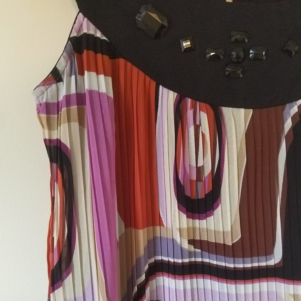 Eyeshadow retro pleated dress sz S - Picture 3 of 7
